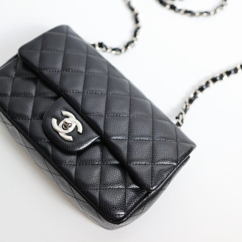 二手Chanel coco cf20 荔枝牛 銀釦-12