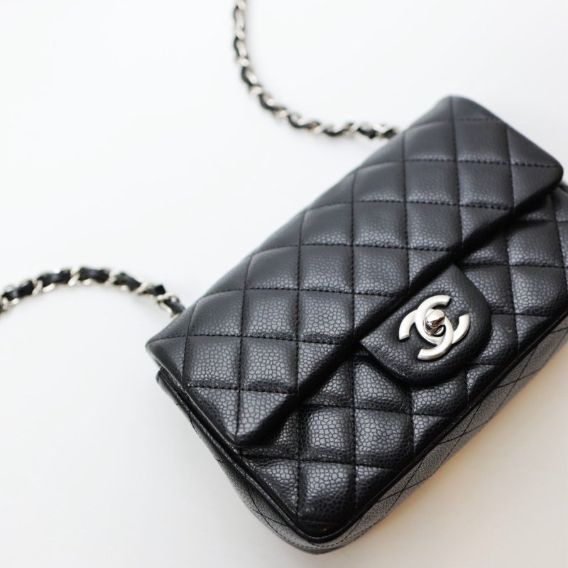 二手Chanel coco cf20 荔枝牛 銀釦-13