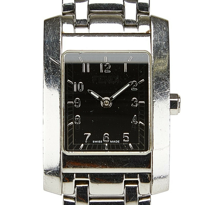 Fendi Horologi Classico 手錶 7000L 石英機芯 黑色錶盤 不鏽鋼 女款 FENDI-0