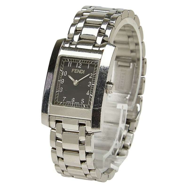 Fendi Horologi Classico 手錶 7000L 石英機芯 黑色錶盤 不鏽鋼 女款 FENDI-1