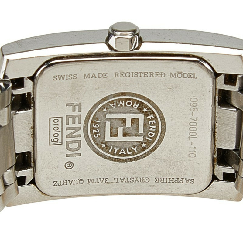Fendi Horologi Classico 手錶 7000L 石英機芯 黑色錶盤 不鏽鋼 女款 FENDI-3