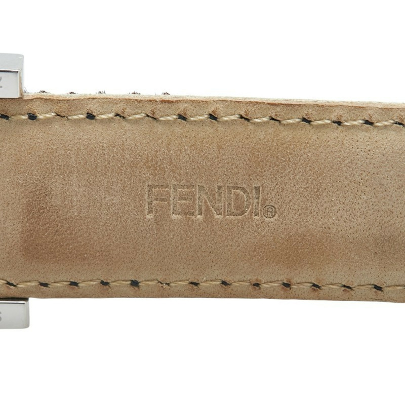 Fendi 註冊型號陀螺儀手錶,石英機芯,紅色錶盤,不銹鋼和瓷質皮革,女士-7