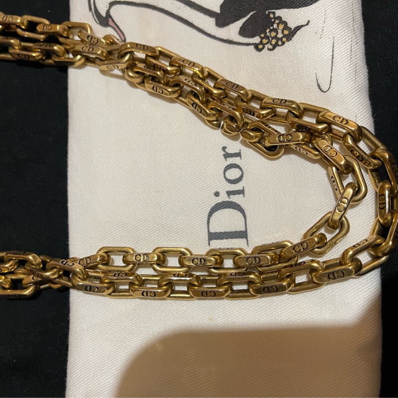 Christian Dior 金鏈藍 JADIOR 側背包-4