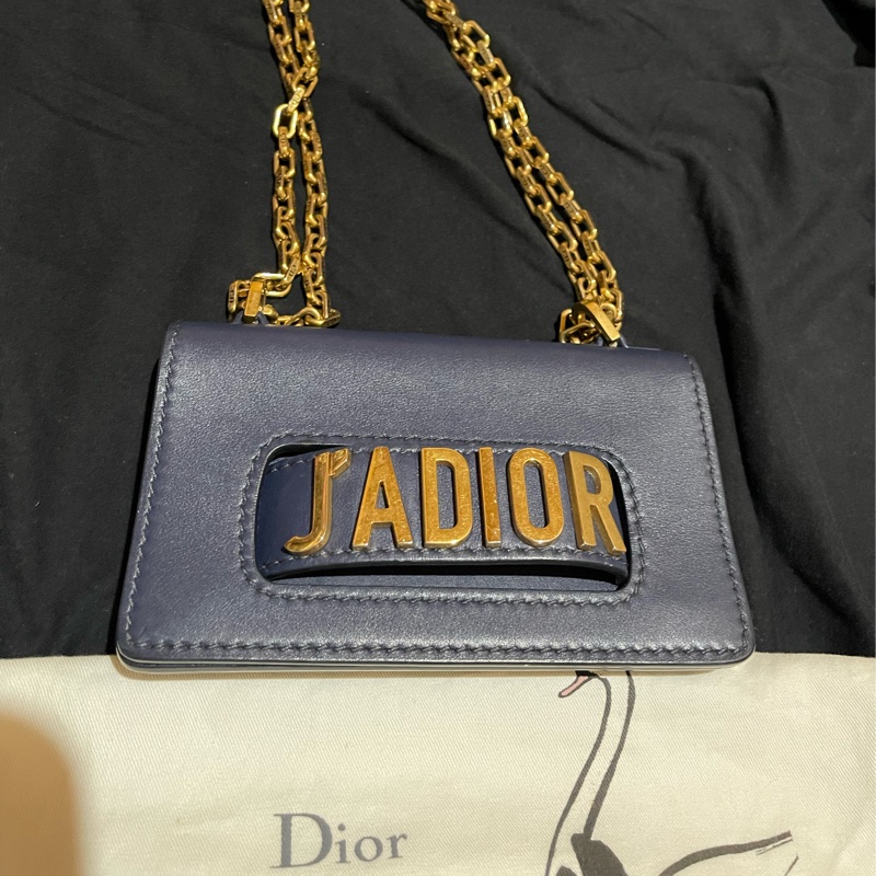 Christian Dior 金鏈藍 JADIOR 側背包-5