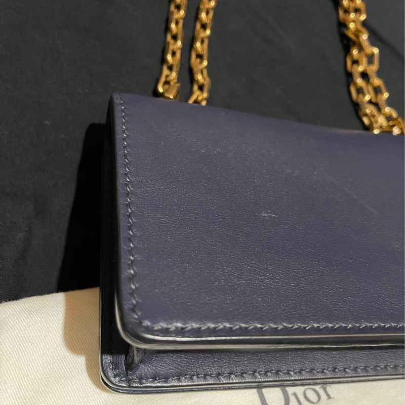 Christian Dior 金鏈藍 JADIOR 側背包-9
