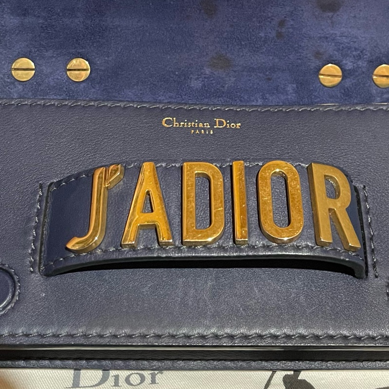Christian Dior 金鏈藍 JADIOR 側背包-15