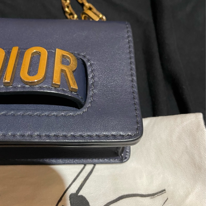 Christian Dior 金鏈藍 JADIOR 側背包-19