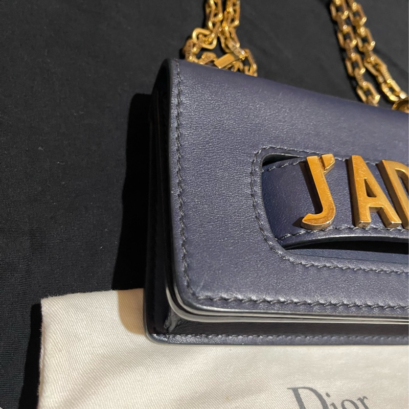 Christian Dior 金鏈藍 JADIOR 側背包-20