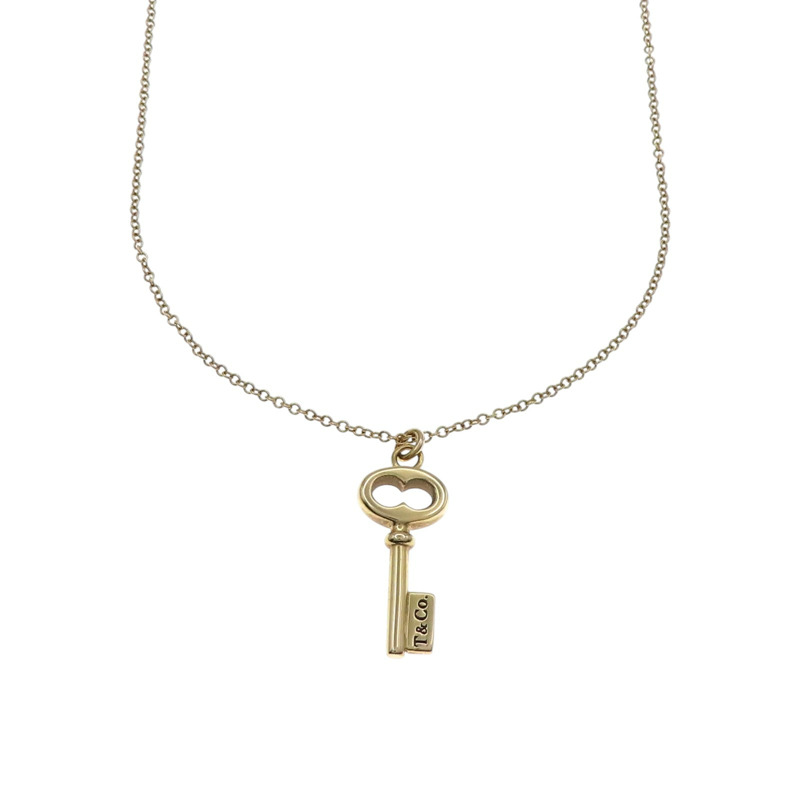 18K玫瑰金 Oval key 項鍊【Tiffany & Co 蒂芬妮】-0