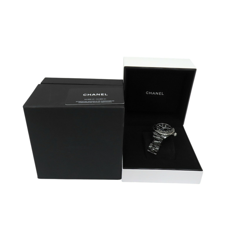 黑色錶盤 陶瓷 不鏽鋼 J12 腕錶 H5697【CHANEL 香奈兒】 H5697-12