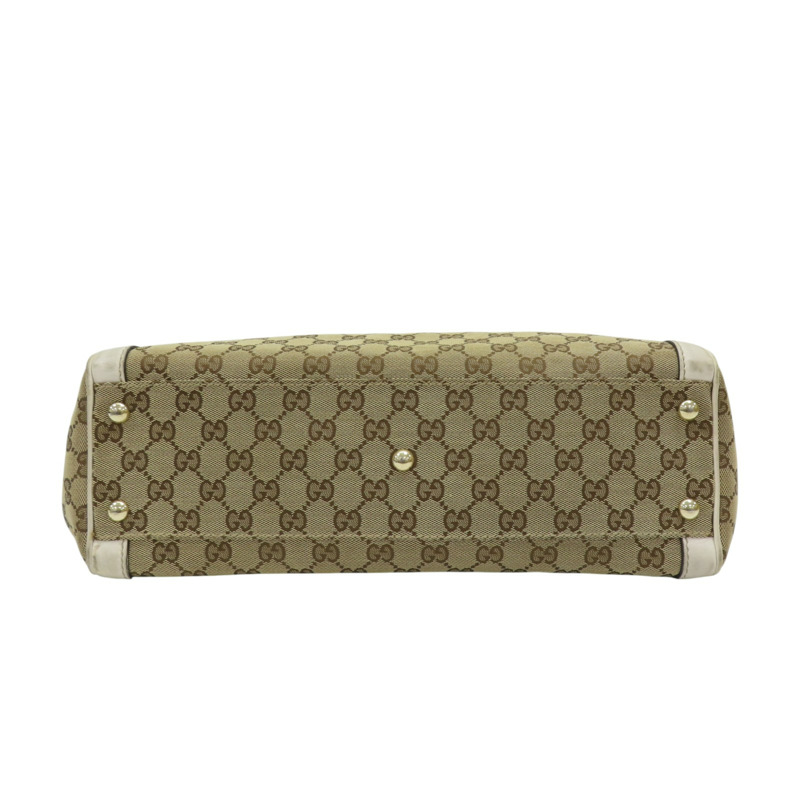 棕色帆布 白色牛皮 Trophy Tot 肩背包 190246【GUCCI 古馳】 190246/497927-3