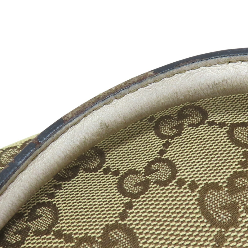 棕色帆布 白色牛皮 Trophy Tot 肩背包 190246【GUCCI 古馳】 190246/497927-18