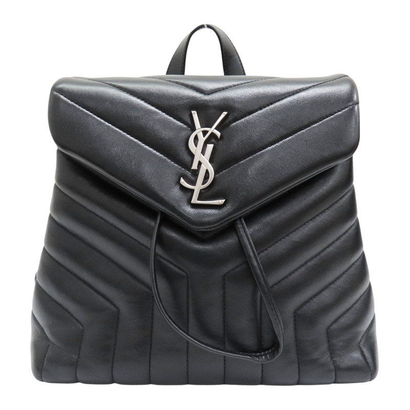 黑色 羊皮 LouLou 後背包【SAINT LAURENT 聖羅蘭】 487220-0