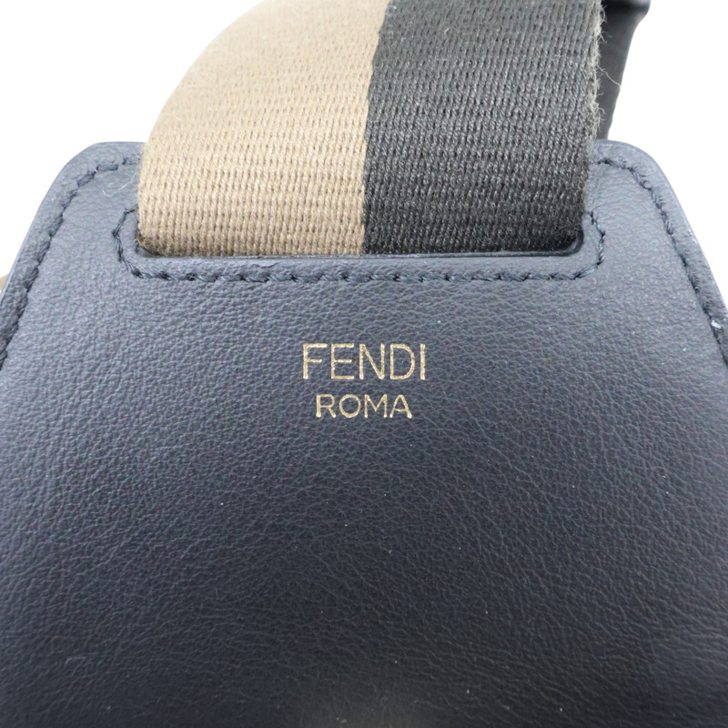 黑色 牛皮 Guitar 肩背包【FENDI 芬迪】 #8BZ047-5