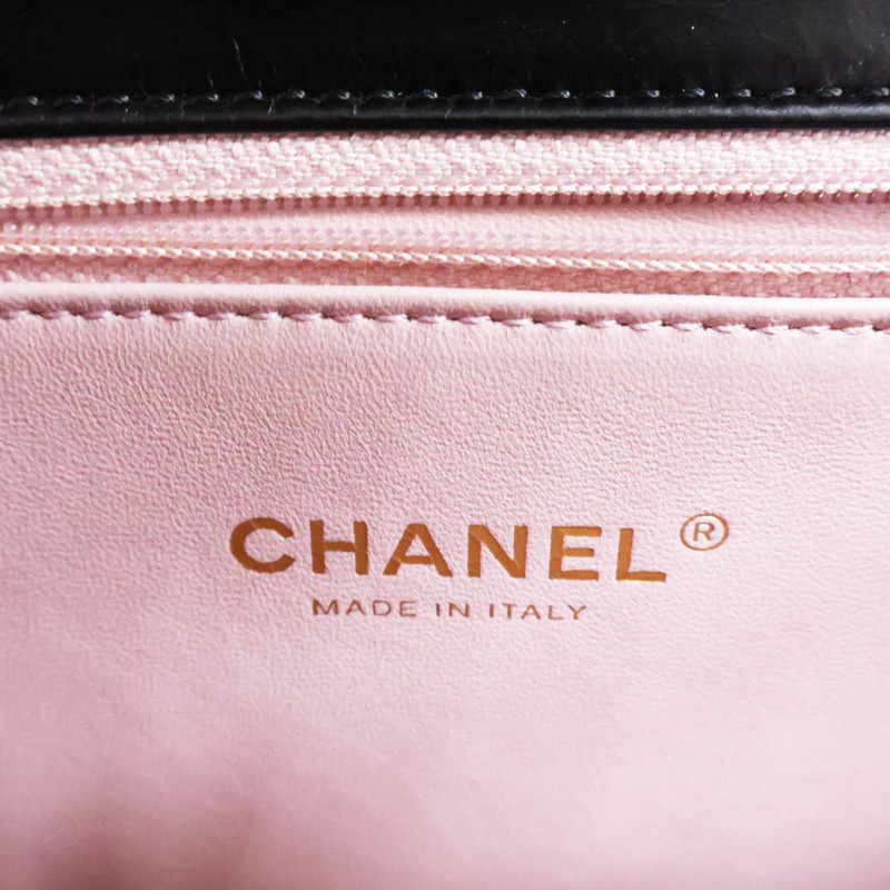 黑色 牛皮 鍊帶 肩背包 金扣【CHANEL 香奈兒】-7