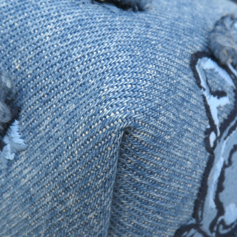 藍色 牛仔丹寧 Embroidered Astrology 肩背包 8BP129【FENDI 芬迪】 8BP129-11