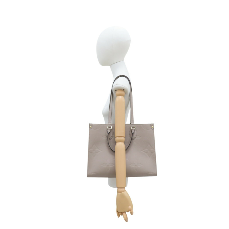 棕色 原花壓紋牛皮 Onthego MM 兩用包 M45607 【LOUIS VUITTON LV 路易威登】 M45607-9