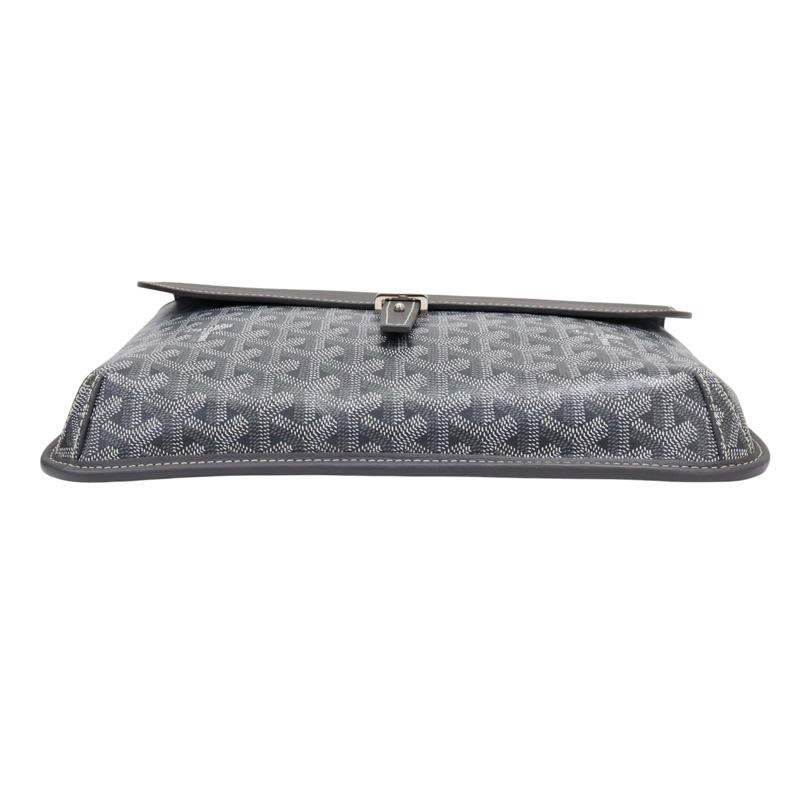 灰色 經典花紋 PVC塗層帆布 Messenger Coursier 肩背包【GOYARD 高雅德】-3