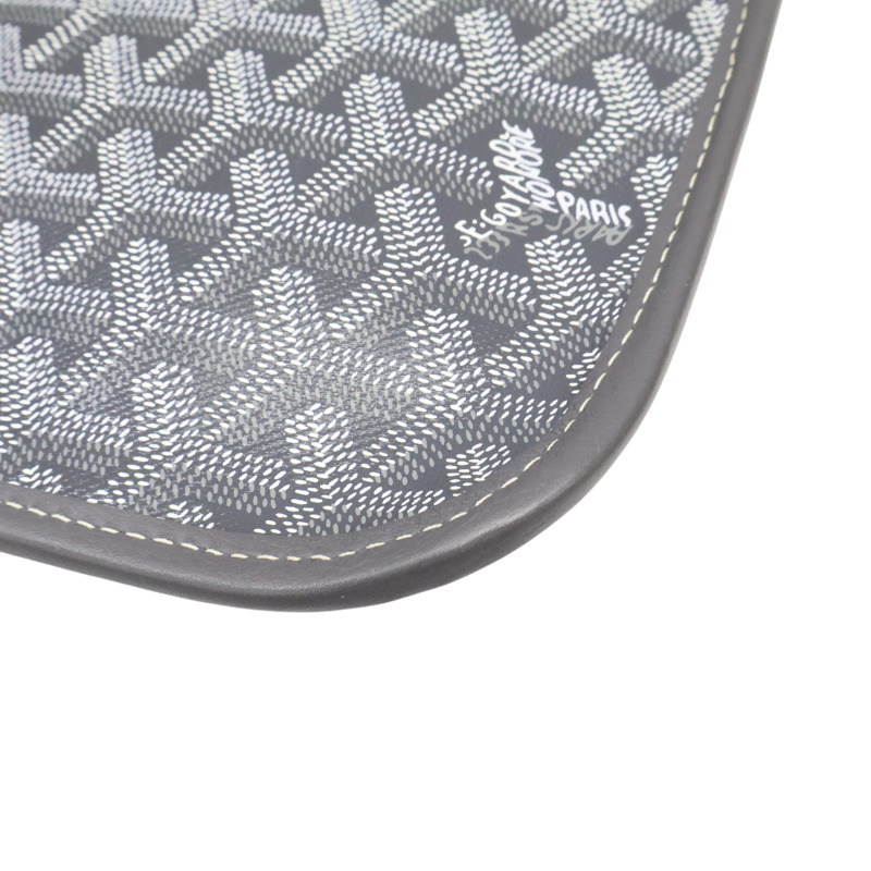 灰色 經典花紋 PVC塗層帆布 Messenger Coursier 肩背包【GOYARD 高雅德】-9