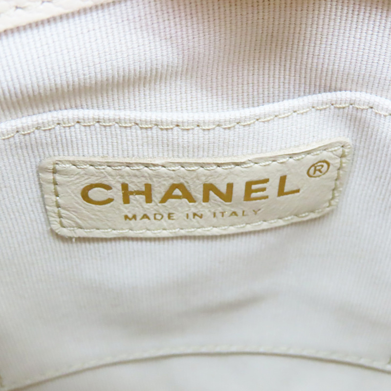 米白色 菱格紋 荔枝牛皮 DUMA 後背包【CHANEL 香奈兒】 AS4399-8