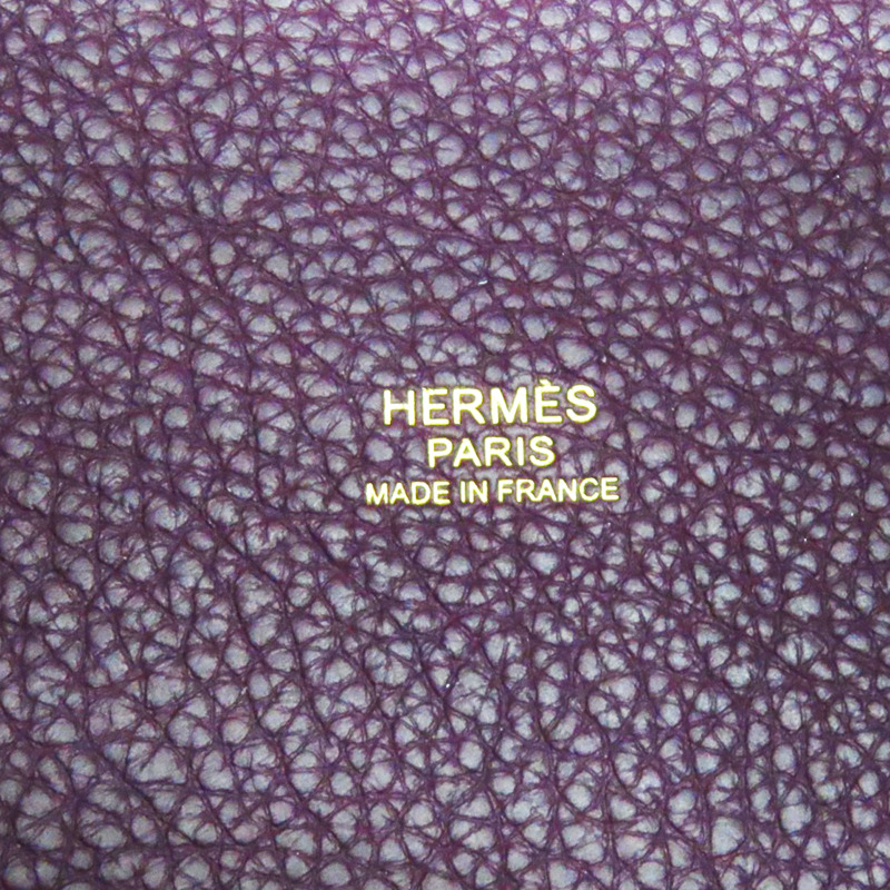 紫色 Taurillon牛皮 Picotin 18 手提包 U刻 金扣【HERMES 愛馬仕】-5