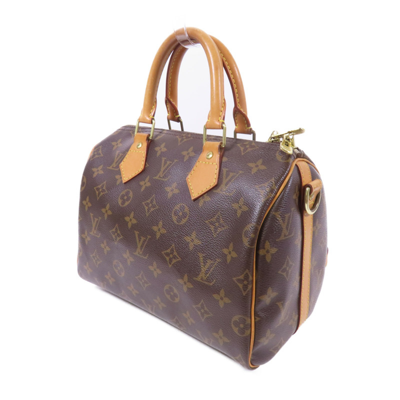 LOUIS VUITTON Monogram Speedy Bandouliere 25金扣手挽肩背兩用袋-2
