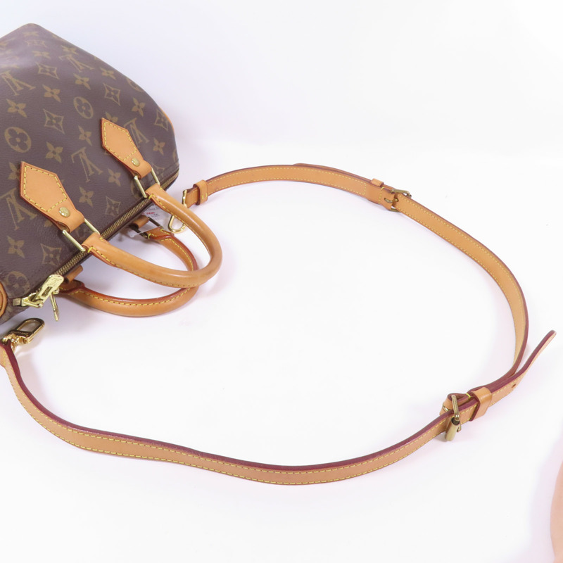 LOUIS VUITTON Monogram Speedy Bandouliere 25金扣手挽肩背兩用袋-4