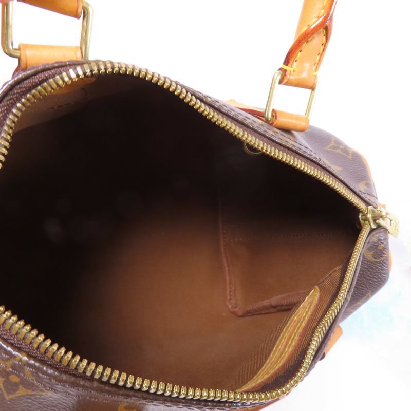 LOUIS VUITTON Monogram Speedy Bandouliere 25金扣手挽肩背兩用袋-12