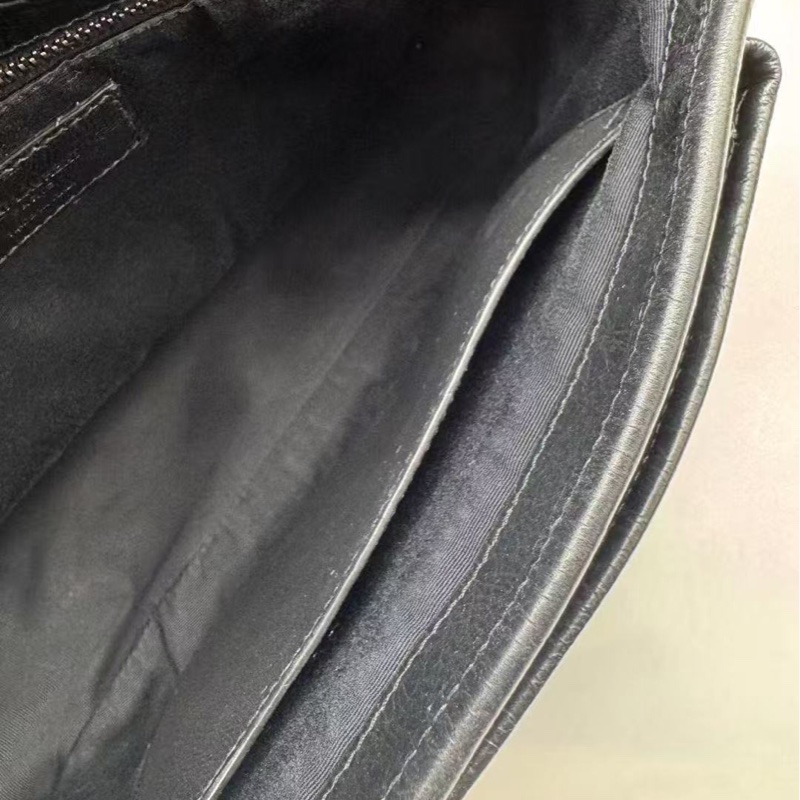 YSL niki 新扣,中號28*20*8.5黑銀油蠟皮,99新 配件防塵袋-5