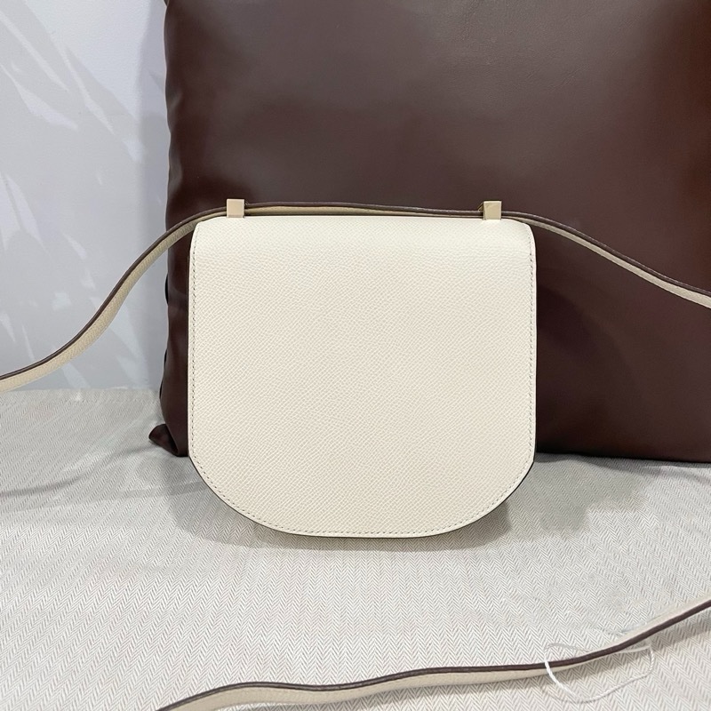 Hermès / 愛馬仕 Mosaique 馬賽克Epsom小牛皮 淺金扣 單肩斜挎包 女款 Nata 奶昔白-1