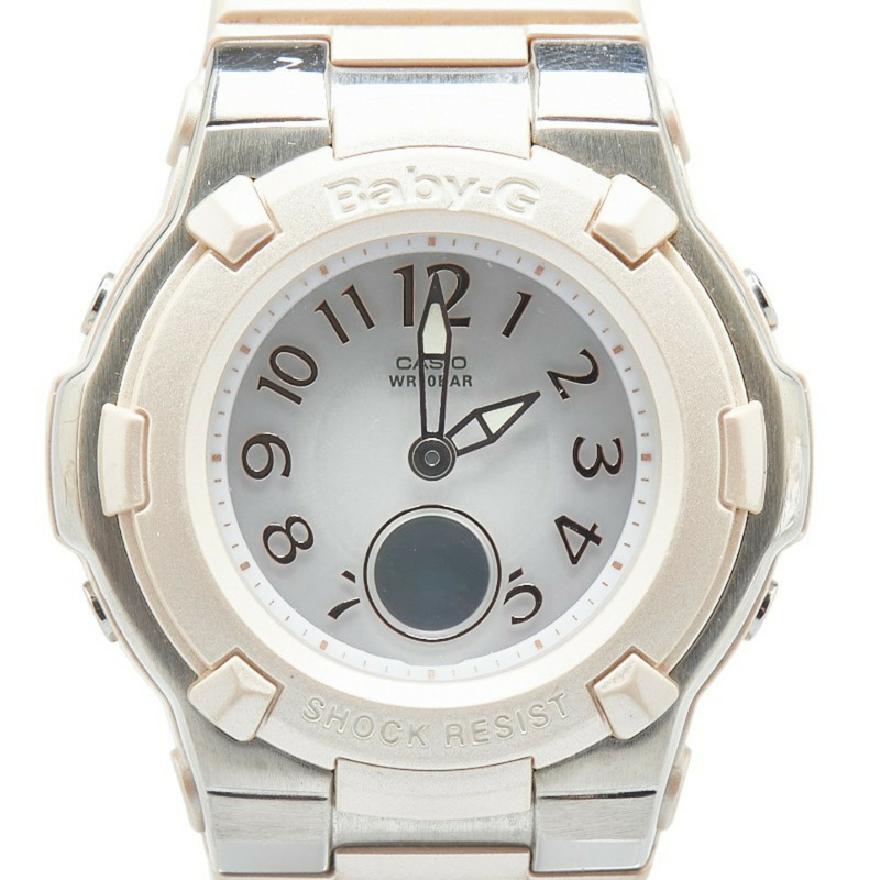 卡西歐 Baby-G Tripper 手錶 BGA-1100-4BJF 堅固太陽能灰錶盤橡膠不鏽鋼女款 CASIO-0