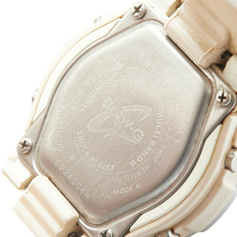 卡西歐 Baby-G Tripper 手錶 BGA-1100-4BJF 堅固太陽能灰錶盤橡膠不鏽鋼女款 CASIO-4