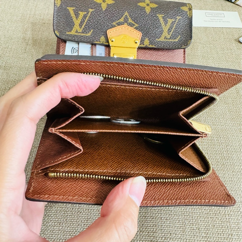 ✨售 二手真品 LV 經典老花 中短夾 錢包-4