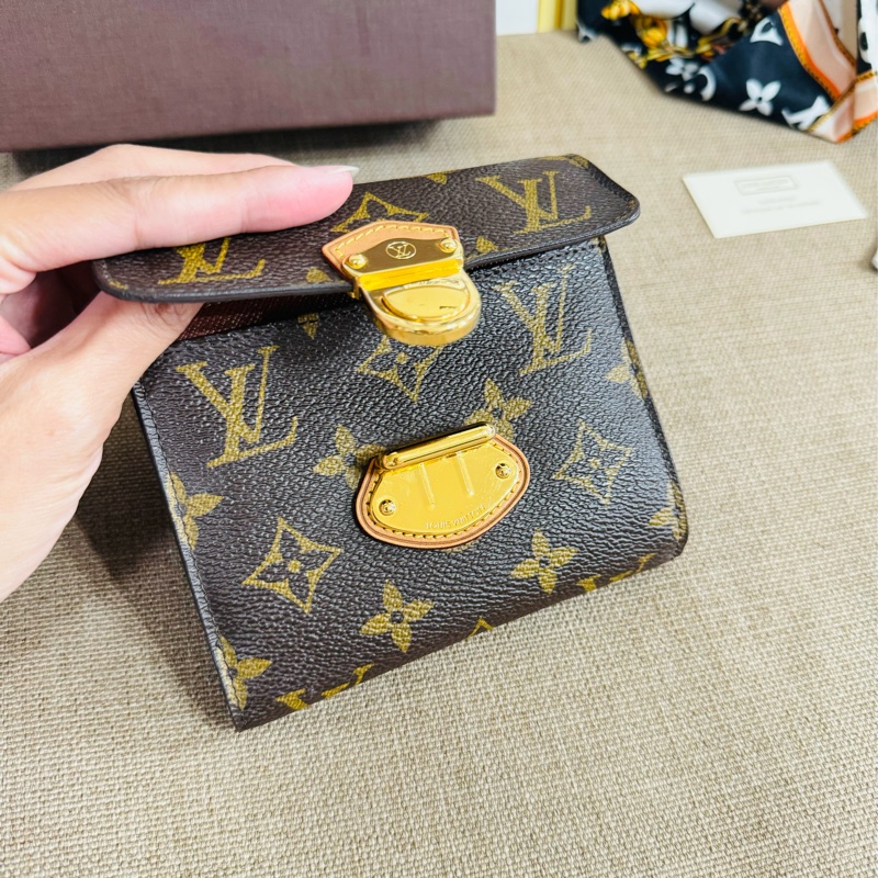✨售 二手真品 LV 經典老花 中短夾 錢包-9