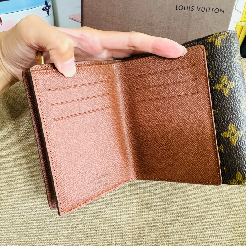 ✨售 二手真品 LV 經典老花 中短夾 錢包-15