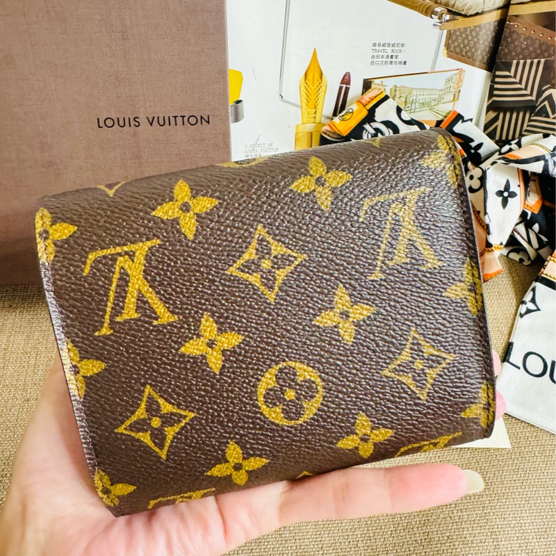 ✨售 二手真品 LV 經典老花 中短夾 錢包-37