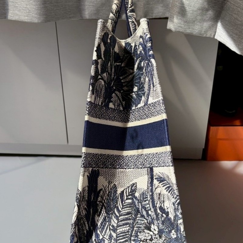 Dior 藍鶴棕櫚樹刺繡大號托特包 book tote-6