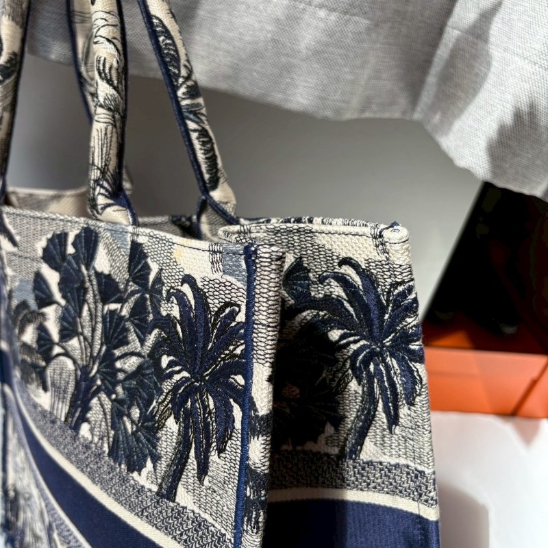 Dior 藍鶴棕櫚樹刺繡大號托特包 book tote-8