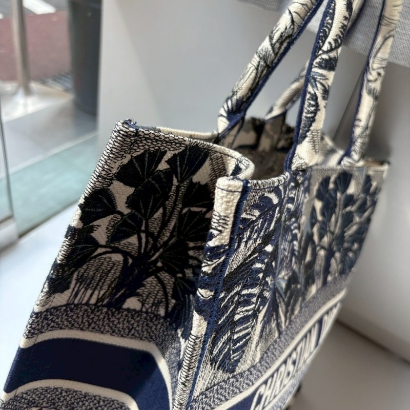Dior 藍鶴棕櫚樹刺繡大號托特包 book tote-9