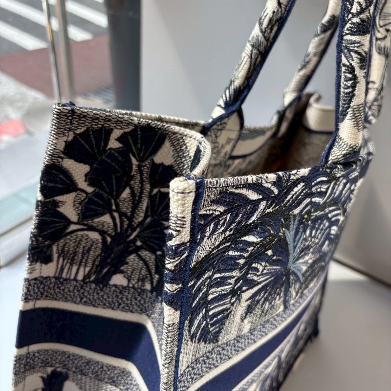 Dior 藍鶴棕櫚樹刺繡大號托特包 book tote-11