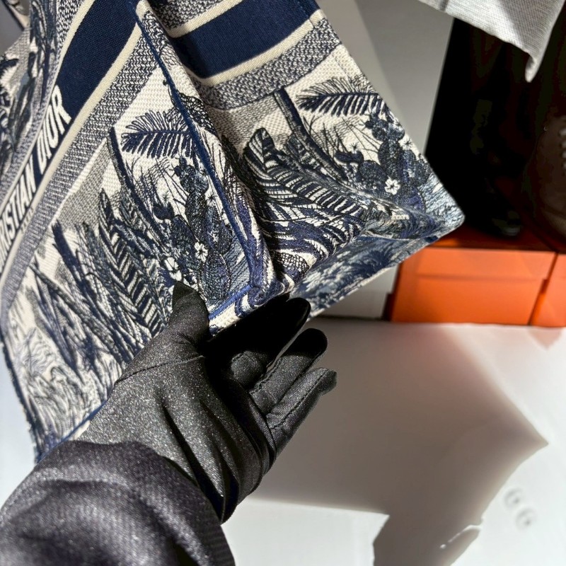 Dior 藍鶴棕櫚樹刺繡大號托特包 book tote-15