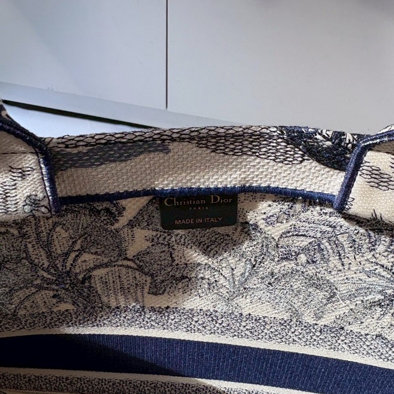 Dior 藍鶴棕櫚樹刺繡大號托特包 book tote-17