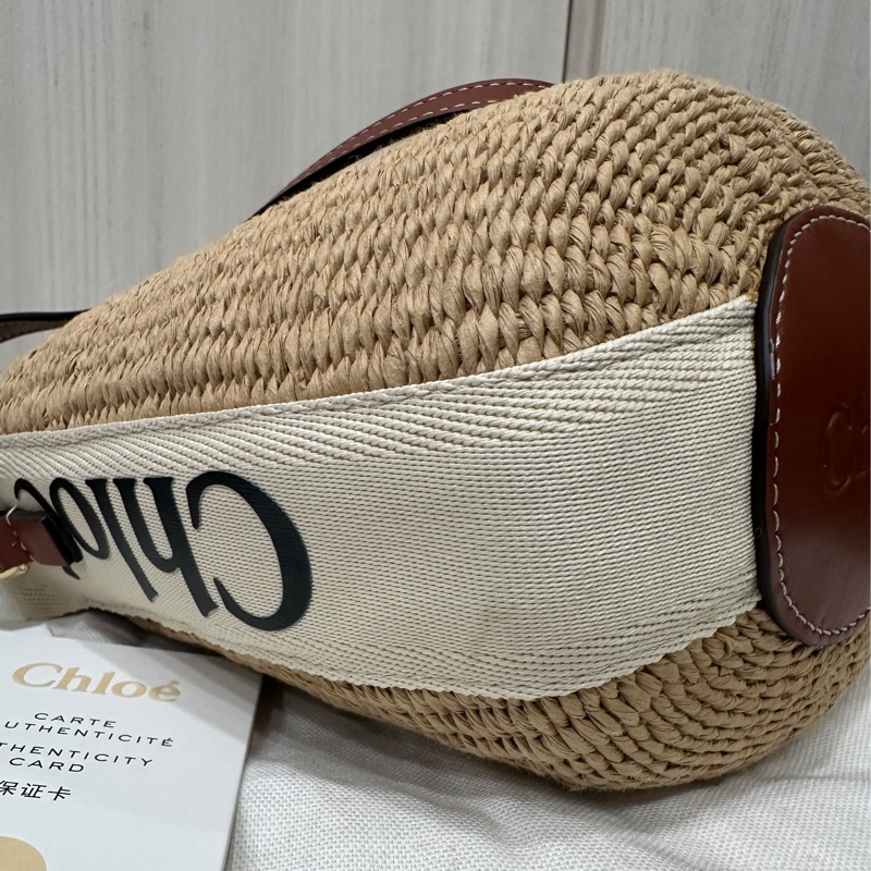 Chloe草編包手提斜背兩用包-5