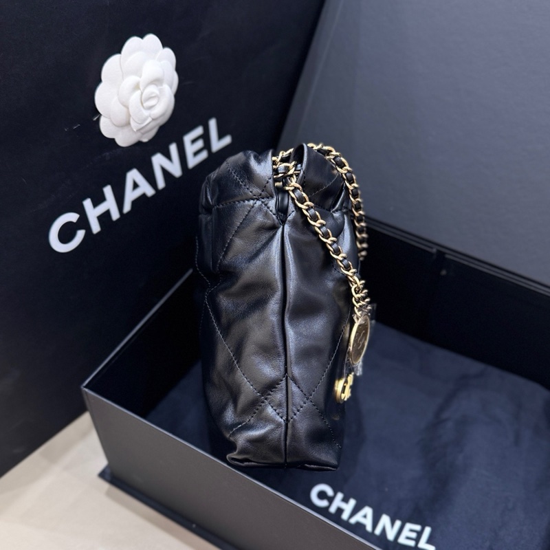 閑置品 未使用 chanel黑金22bag mini鏈條包-1