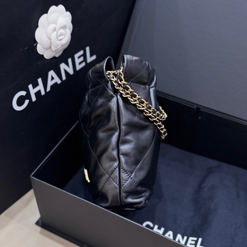閑置品 未使用 chanel黑金22bag mini鏈條包-10
