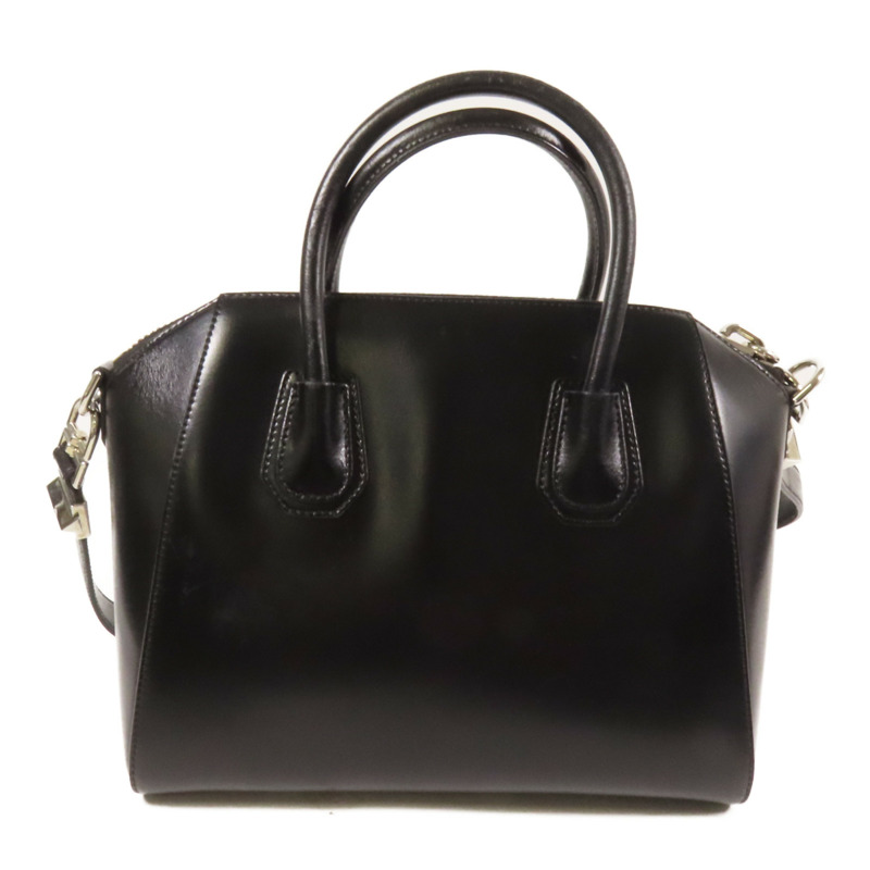 GIVENCHY 牛皮皮革Antigona銀扣手挽肩背兩用袋-1