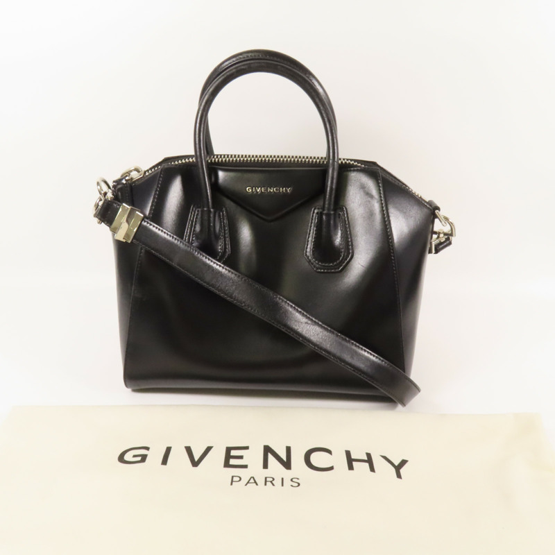 GIVENCHY 牛皮皮革Antigona銀扣手挽肩背兩用袋-12
