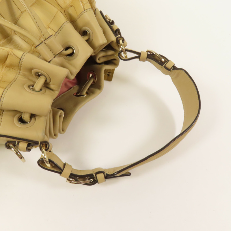 COACH 牛皮皮革2way Shoulder Bag金扣手挽肩背兩用袋-5