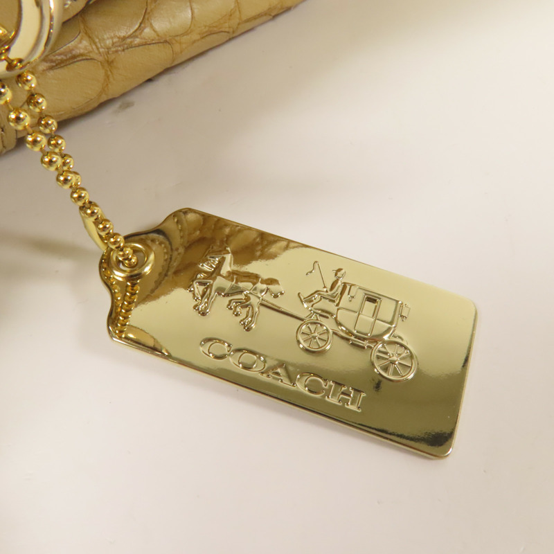 COACH 牛皮皮革2way Shoulder Bag金扣手挽肩背兩用袋-8