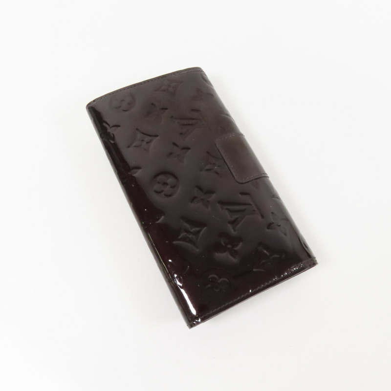 LOUIS VUITTON Monogram Vernis Sarah Wallet金扣長錢包-6